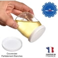thumbnail image 4 of Juego de 12 Tarros de Yogur de Vidrio con Tapas Herméticas - Fabricado en Francia - para Yogurteras - Multicocinas y Robots de Cocina (SEB, Etc) - 143 ML / 125 Gramos Xemadio YQ-0934, 4 of 8