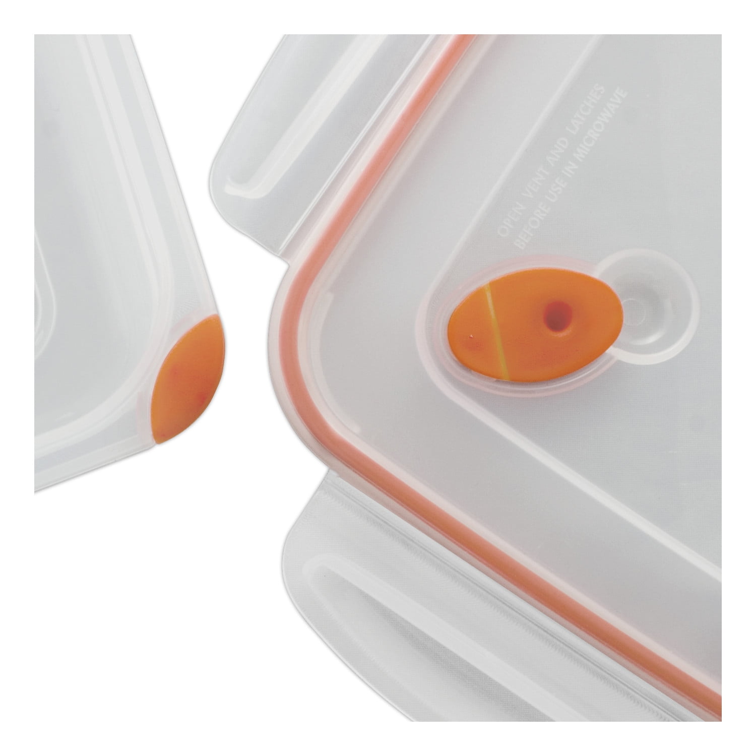 Sterilite Ultra•Seal™ 8.3 Cup Rectangle, Latching Food Storage Container, Airtight Watertight Seal, Orange, 6 Count