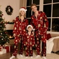thumbnail image 2 of Family Christmas Pajamas Matching Sets Silk Casual Matching Set for Family, 2 of 10