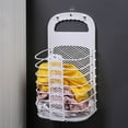 thumbnail image 7 of sunsanly Foldable Dirty Clothes Basket Wall-Mounted Laundry Hamper Large Capacity Hollow Design Dirty Clothes Hamper Organizer, 7 of 7