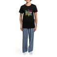 thumbnail image 4 of CafePress - Autism Women's Dark Pajamas - Women's Short Sleeve Print T-Shirt and Pants Dark Cotton Pajama Set, 4 of 7