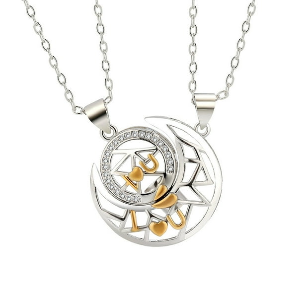 FELTECHELECTR 1 juego de collares para parejas, regalo de joyería, collar personalizado y elegante.