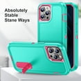 thumbnail image 6 of for iPhone 12 Pro Max Case Kickstand Durable 3-Layer Military Grade Protective Cover Hybrid Silicone Heavy Duty Rugged Shockproof Screen Lip Raised Protection for iPhone 12 Pro Max,
Mint+Rose, 6 of 8