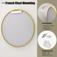 thumbnail image 2 of GODCHAR 40 inch Matte Gold Modern Round Vanity Mirror, 2 of 8