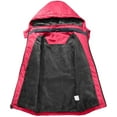 thumbnail image 3 of Girl's Waterproof Ski Snow Jacket Fleece Windproof Winter Jacket with Hood, 3 of 7