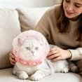 thumbnail image 2 of Breathable Pet Mesh Tulle Hood Anti‑scavenging Anti‑licking Pet Head Cover with Print Reusable Protective Guard for Dogs Cats for Walking Training Recovery, 2 of 3