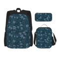 thumbnail image 1 of Disketp Rose Flowers Mochila Estampada de Gran Capacidad con Lonchera y Estuche, Set de 3 Piezas para Estudiantes, 1 of 7
