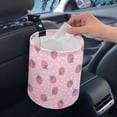 thumbnail image 3 of FKELYI Pink Strawberry Car Trash Can Interior Accessories Waterproof Auto Garbage Bin for Cars SUVs Vans Trucks Portable Storage Organizer Bag with Buttons, 3 of 6