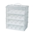 thumbnail image 1 of Portador de cupcakes,Porta cupcakes Contenedores para cupcakes Soporte para cupcakes,Caja para cupcakes de 4 niveles con tapa y asa,Transportador de alimentos para muffins y, 1 of 8