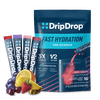 DripDrop Electrolyte Powder Drink Mix for Dehydration Relief Fast, Juicy Variety, 16 Pk