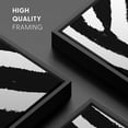 thumbnail image 4 of IDEA4WALL Framed Canvas Wall Art Abstract Zebra Portrait Animals Patterns Digital Art Minimalism Modern Closeup Fun Black and White for Living Room, Bedroom, Office, 4 of 5
