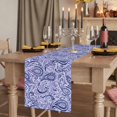 thumbnail image 2 of Table Runners 90 Inches Long Dress Scarves, Purple Navy Blue Farmhouse Coffee/Dining/Kitchen Table Runner for Living Room, Retro Botanical Abstract Art 13x90 Inch, 2 of 9