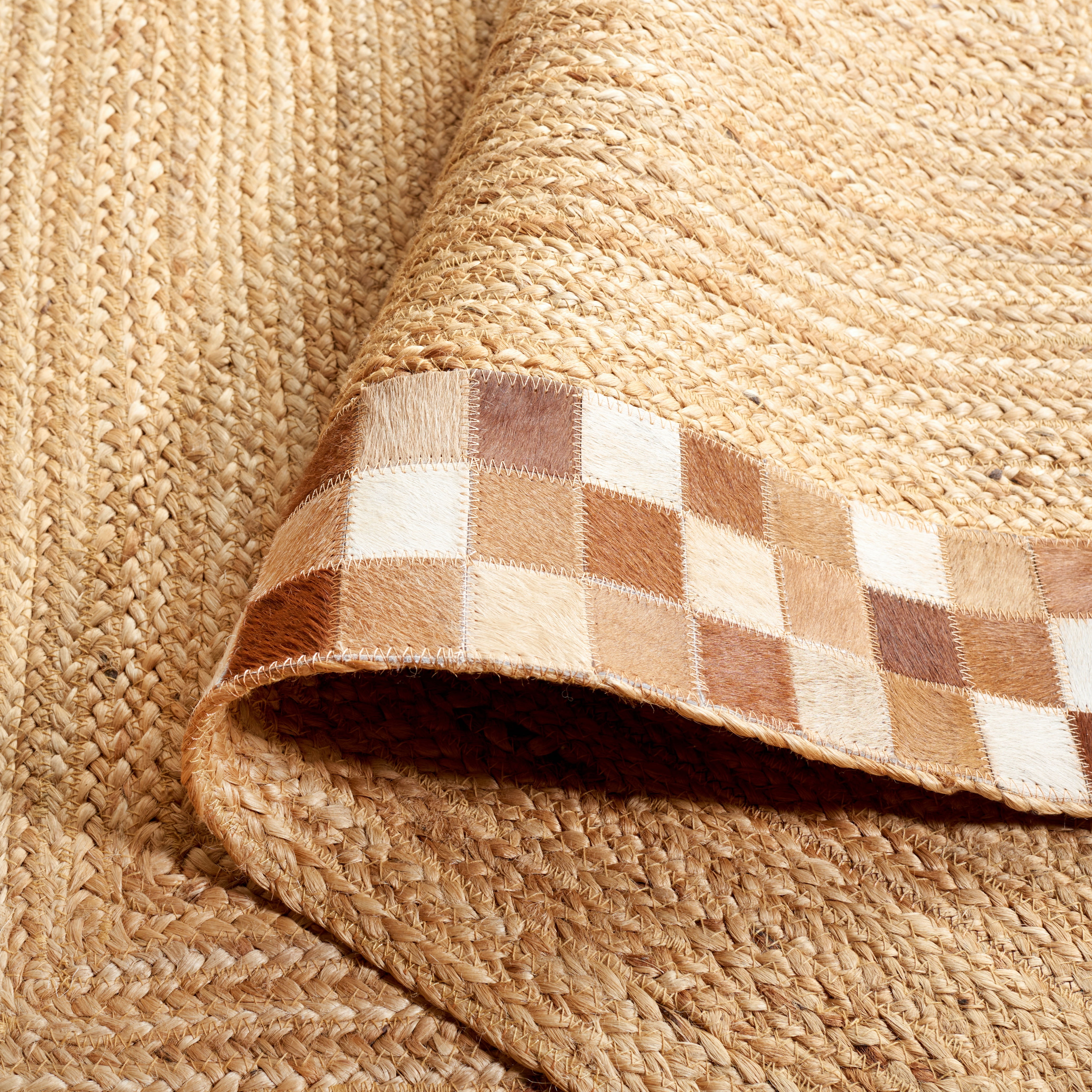 SAFAVIEH Natural Fiber Knot Bordered Area Rug, Natural/Brown, 4' x 6'