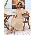 thumbnail image 5 of Vestido de verano AUSELILY para mujer con cuello en V y mangas onduladas, 5 of 5