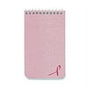 National Brand Pink Ribbon Memo Book, 3in. x 5in., Narrow Rule, 60 Sheets, Pink