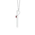 thumbnail image 2 of Angara Natural Ruby and Diamond Cross Pendant Necklace for Women in 14K White Gold (Size-3mm) – July Birthstone Jewelry | Round Ruby Cross Necklace, 2 of 8