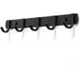 thumbnail image 5 of Perchero de Pared, Percheros de Diseño de Acero Inoxidable, Percheros Macizos para Baño, para Dormitorio, Oficina, Negro, 5 Ganchos, 5 of 5