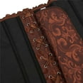thumbnail image 6 of Elainilye Fashion Corset Tops for Women Sexy Vintage Gothic Party Floral Lace Up Slim Corset Bustier Tube Tops,Brown, 6 of 7