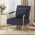 thumbnail image 6 of Mid Century Modern Armchair - 23.4" Wide Living Room Accent Chair with Metal Legs, Upholstered Lounge Chair for Bedroom, Reading Nook, Office, 6 of 7