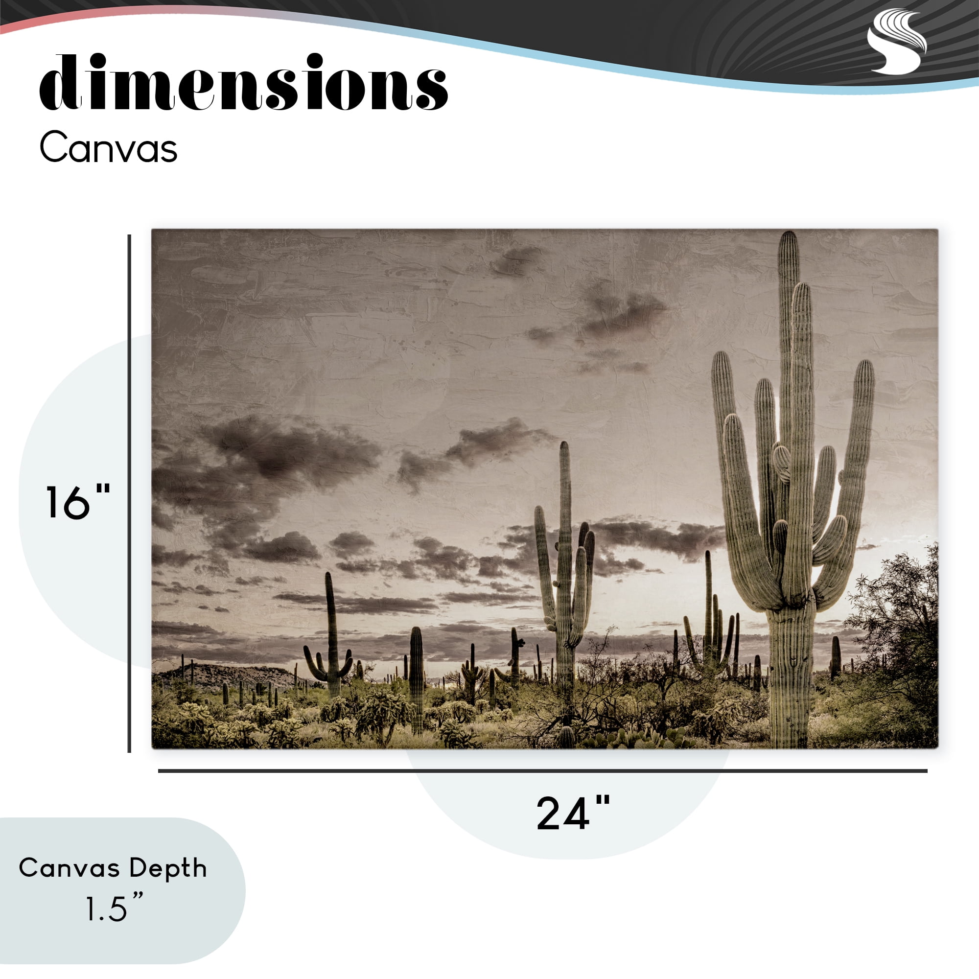 Stupell Industries Desert Sky Wilderness Canvas Wall Art, design by Kim Allen