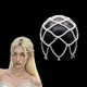 thumbnail image 1 of wonima44 Retro White Pearl Hair Cap Boho Pearl Head Chain Roaring 1920s Flapper Cap Headpiece Elegant Great Gatsby Hair Accessories for Bridal Weddings Art Decor Parties Prom, 1 of 1