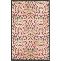 SAFAVIEH Paradise Justice Geometric Tessellation Area Rug, Anthracite/Fuchsia, 3'3" x 5'7"