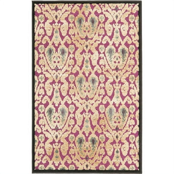 SAFAVIEH Paradise Justice Geometric Tessellation Area Rug, Anthracite/Fuchsia, 3'3" x 5'7"