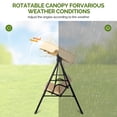 thumbnail image 3 of Outdoor Swing Set with Cushion & Sunshade Canopy 250KG Weight Capacity Iron Frame Oxford Cloth Patio Swing for Garden Backyard Balcony, 3 of 8