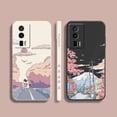 thumbnail image 2 of Case For Redmi K60E K50 K40S K40 K30 K20 10C 9 8A 8 10 Pro 4G 5G Colour Simple Liquid silicone Case Sunset Maple Snow Mountains, 2 of 5