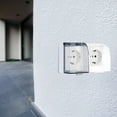 thumbnail image 5 of Uxcell 1Pcs Waterproof Electrical Outlet Cover 86-Type Protector Universal 1-Gang Wall Socket Protector Receptacle Cover for Bathrooms Outdoor Plug, Transparent Black 4.41 x 3.94 x 0.87in, 5 of 5