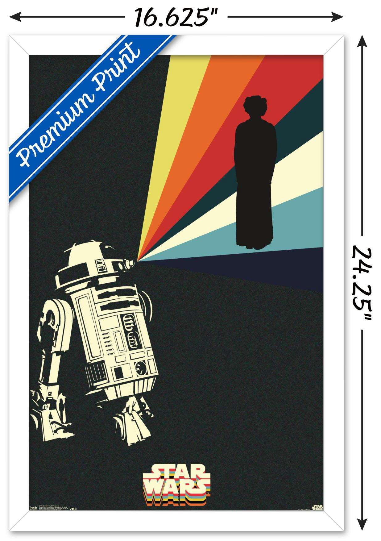 Star Wars: Saga - R2D2 Projection Wall Poster, 14.725" x 22.375", Framed