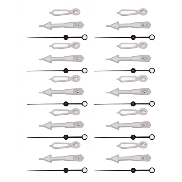 Juego de 10 Piezas de Manecillas de Reloj Manecillas de Hora Y Minuto de Metal Luminoso Exquisitas Manecillas de Movimiento de Reloj Portátiles con Estilo Piezas de Reparación ANGGREK Otros