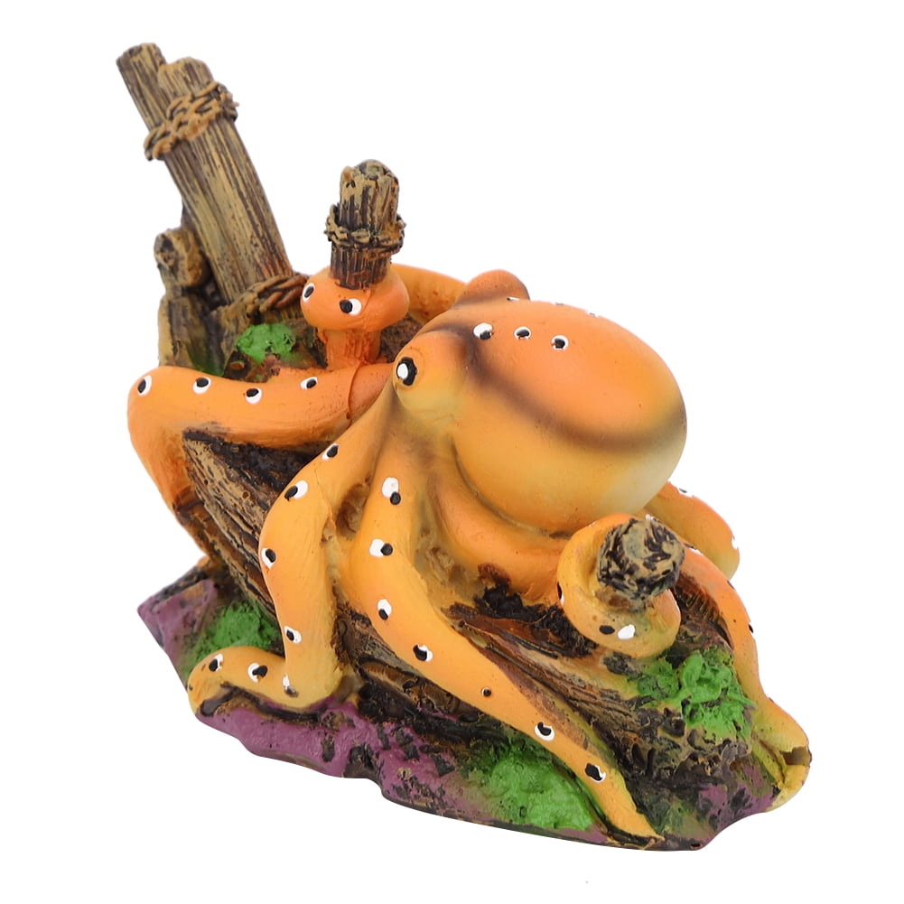 Fish Tank Resin Octopus, Artificial Landscape Ornament Aquarium Resin Octopus, 4.53x2.36x2.76inch Fish Tank Household Garden Aquarium
