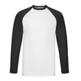 thumbnail image 1 of Fruit of the Loom T-Shirt de Baseball à Manches Longues Contrasté pour Adulte, 1 of 3