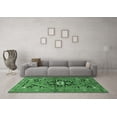 thumbnail image 3 of Ahgly Company Indoor Square Persian Emerald Green Traditional Area Rugs, 8' Square, 3 of 4