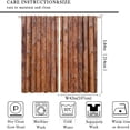 thumbnail image 2 of Rustic Wooden Kitchen Curtain, Vintage Old Brown Wood Countryside Theme Room Darkening Window Curtain Drapes for Living Room, Bedroom, Kitchen, W84xL84in, 2 of 7