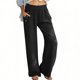 thumbnail image 3 of TaTaai Women's Solid Color High Waisted Loose Wide Leg Pants With Elastic Waistband And Pocket Casual Pants Gift, 3 of 9