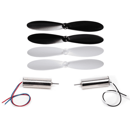 HobbyFlip 3.7v CW and CCW 7mm Quadcopter Motors w/ 55mm Propellers Compatible with X-Drone Nano H107R