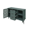 thumbnail image 6 of KINFFICT Sideboard Storage Cabinet with 2 Doors & 3 Drawers, Mid-Century 47"L Accent Cabinet for Living Room, Bedroom, Dark Green, 6 of 8