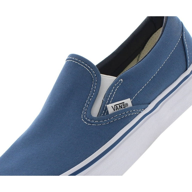 Vans Classic Slip On Mens Blue Canvas Slip On Sneakers Shoes