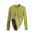 thumbnail image 2 of Sevevn Women's Fashion Casual Round Neck Internal Construction Solid Color Shirt Long Sleeve Top Green XXXXXL Sales Today Clearance, 2 of 7