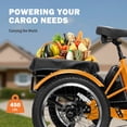 thumbnail image 2 of ACTBEST Electric Tricycle for Adults, 750W Motor 48V 15.6Ah Battery, 20" x 3.0" Fat Tire 3-Wheel Electric Bicycle, 7-Speed Step-Thru Electric Trike with Dual Suspension (Orange), 2 of 6