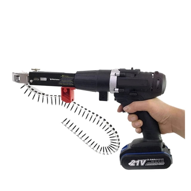 Outil de Menuiserie Perceuse Automatique Sans Fil Chaîne Pistolet à Ongles Bonne Performance avec Longueur et Profondeur de Vis Réglables