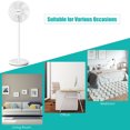 thumbnail image 5 of Canddidliike 16" Stand Fan, 3 Settings Speeds Adjustable Heights Fan for Outside Patio Backyard, White, 5 of 9