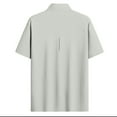 thumbnail image 4 of Men's Half Zip Short Sleeve Sports Shirt - Summer Stand Collar Ice T-Shirt - Nylon-Spandex Stretch Fabric - L-XXXXXL Sizes for Training, 4 of 4