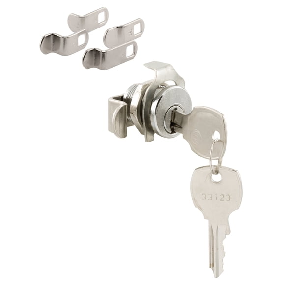 Satin Nickel 5-Cam Threaded Mailbox Lock