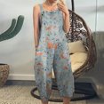 thumbnail image 2 of Dyegold Jumpsuits for Women Casual, Cute Jumpsuits for Women Cute Dolphin Print Pocket Summer Fashion Playsuit Long Pants Sleeveless ​Square Neck ​Rompers, 2 of 6