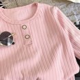 thumbnail image 5 of NOLDARES Toddler Baby Boy Clothes Solid Color Sweatshirt + Sweatpants Outfits Set 2Pcs Fall Winter Clothes Size:2-3 Y,Pink, 5 of 5