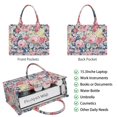 thumbnail image 2 of Large Capacity Tote Bag,Pioneer Flower Floral Print Pattern Handbag Fashion Luxury Tote Bag,15.7"x13"x 5.1" Inches,Laptop Compatible, 2 of 6
