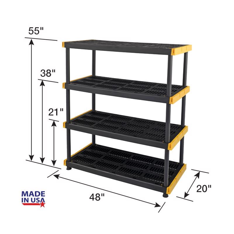 Tough Shelf 55 in. H X 48 in. W X 20 in. D Resin Shelving Unit
